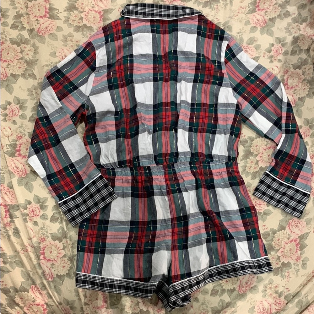 NWT Victorias Secret Plaid Button-Up Romper - Picture 5 of 5